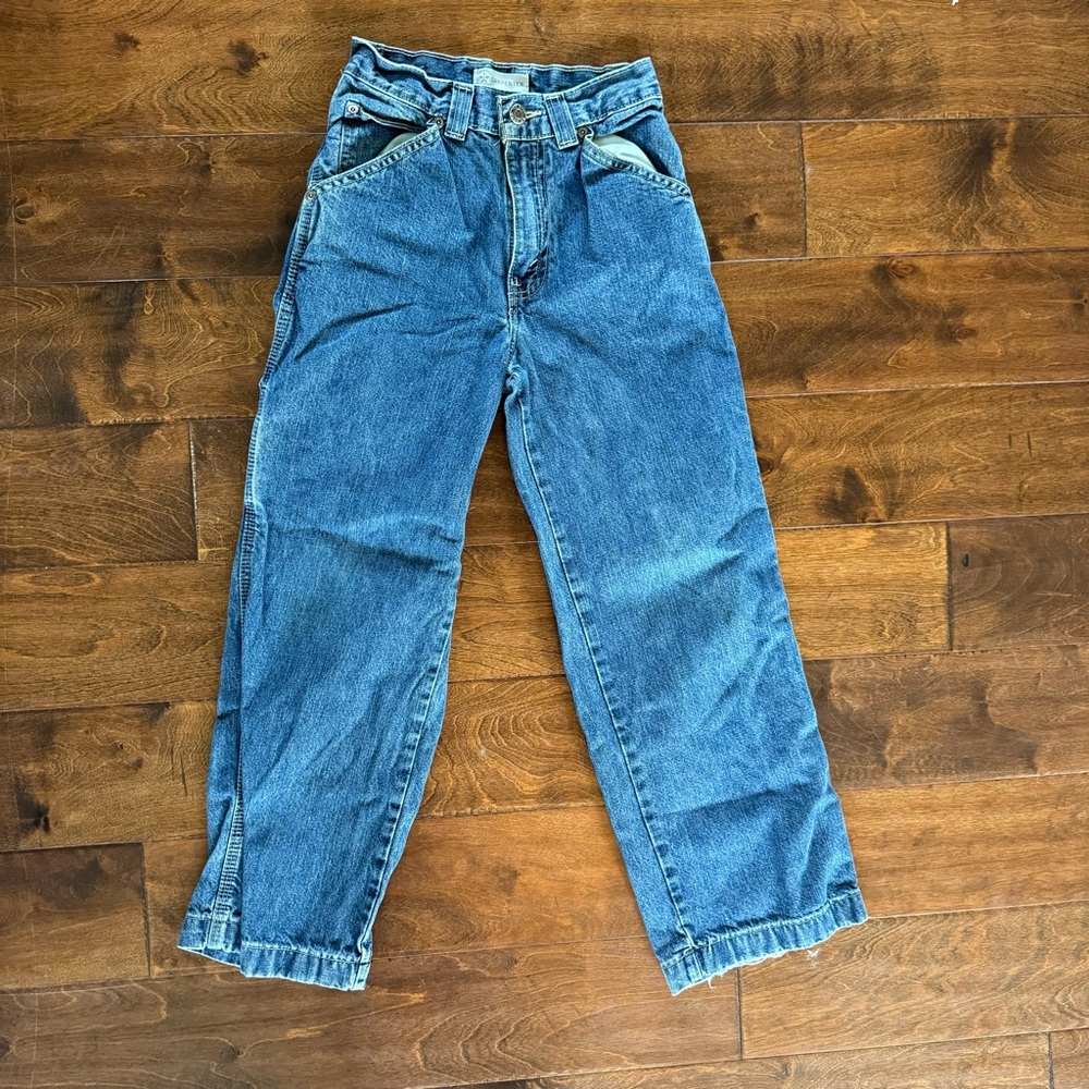 Arizona Jean Co Boy Carpenter Jeans Blue Denim 10 Slim Medium Wash Vintage Style - Picture 1 of 7